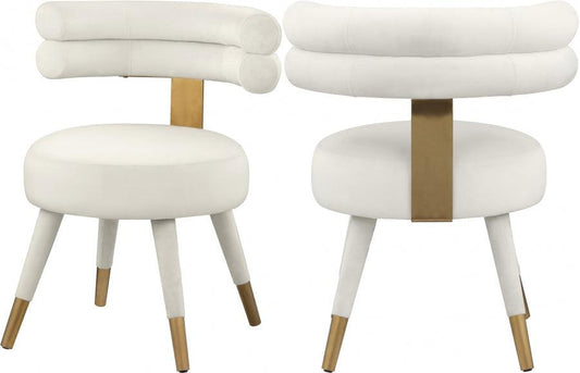 Meridian Furniture - Fitzroy Dining Chair Set Of 2 In Cream - 747Cream-C - ATL FURNITURE