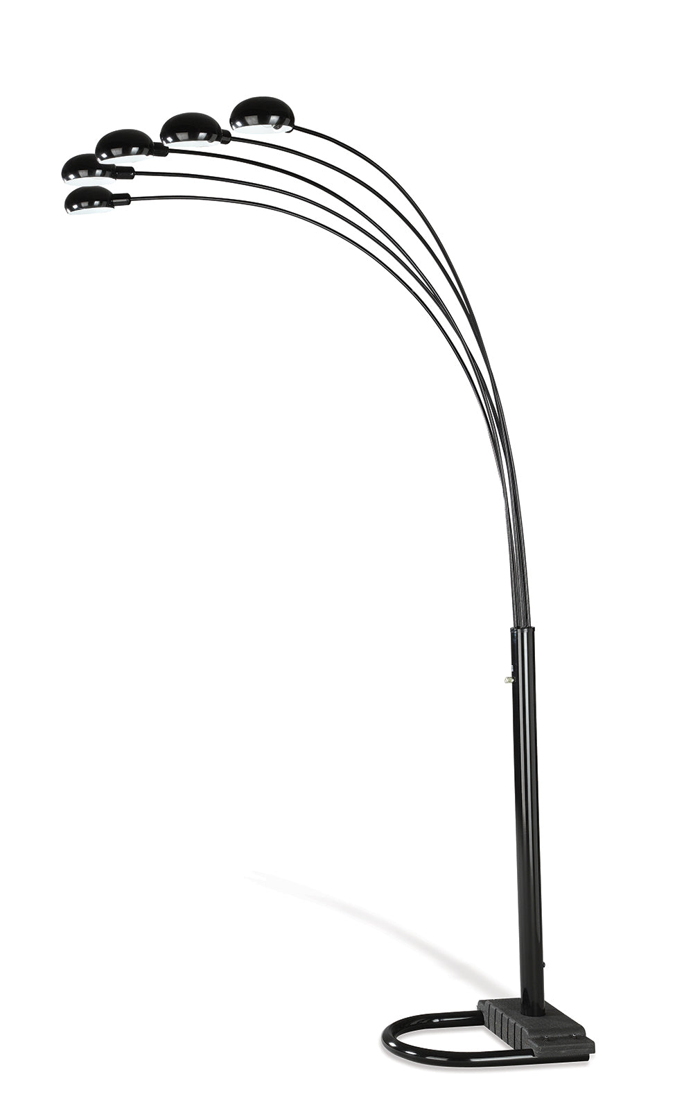 Kayd 92-inch Arc 5-light Dome Shade Metal Floor Lamp Black
