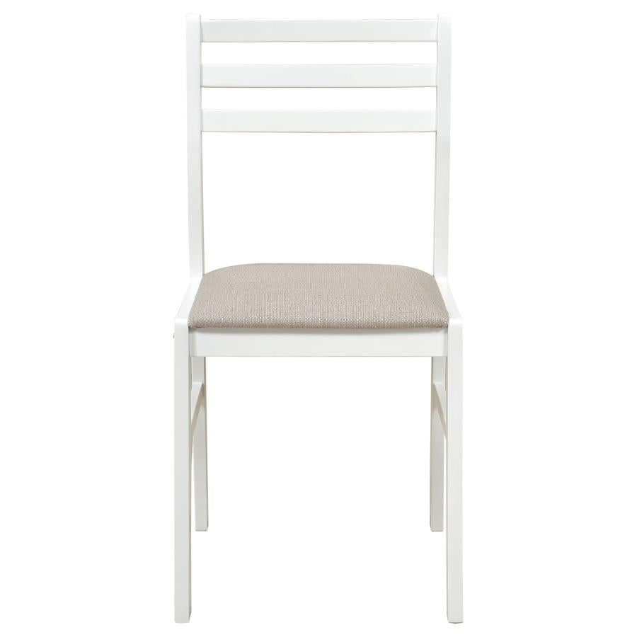 Bucknell 3-Piece Round Drop Leaf Dining Table Set White