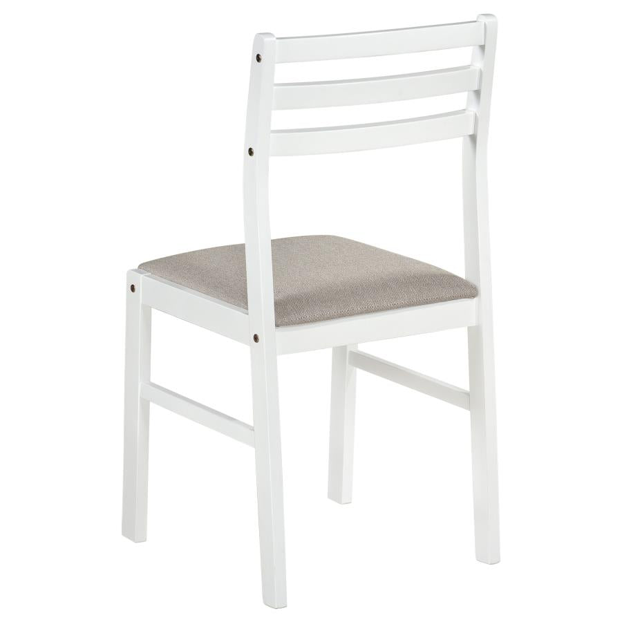 Bucknell 3-Piece Round Drop Leaf Dining Table Set White