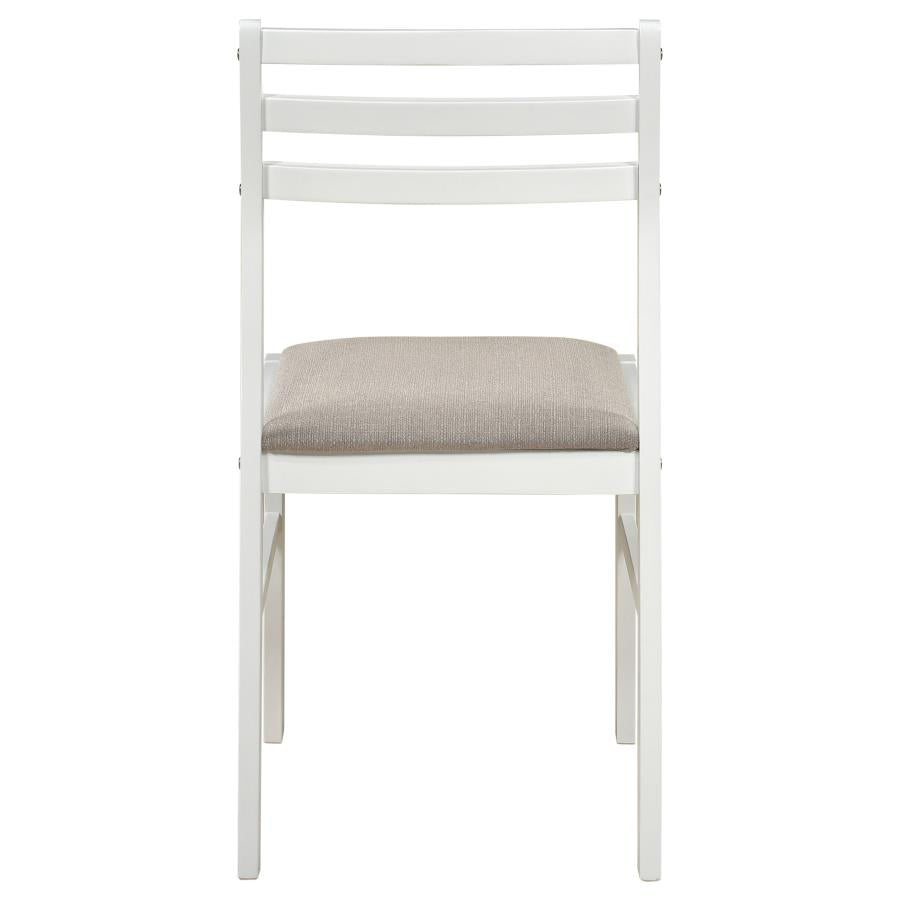 Bucknell 3-Piece Round Drop Leaf Dining Table Set White