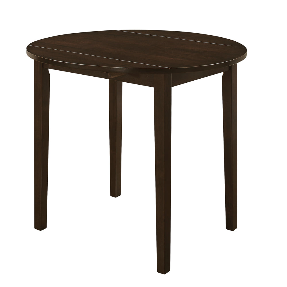 Bucknell 3-piece Round Drop Leaf Dining Table Set Cappuccino