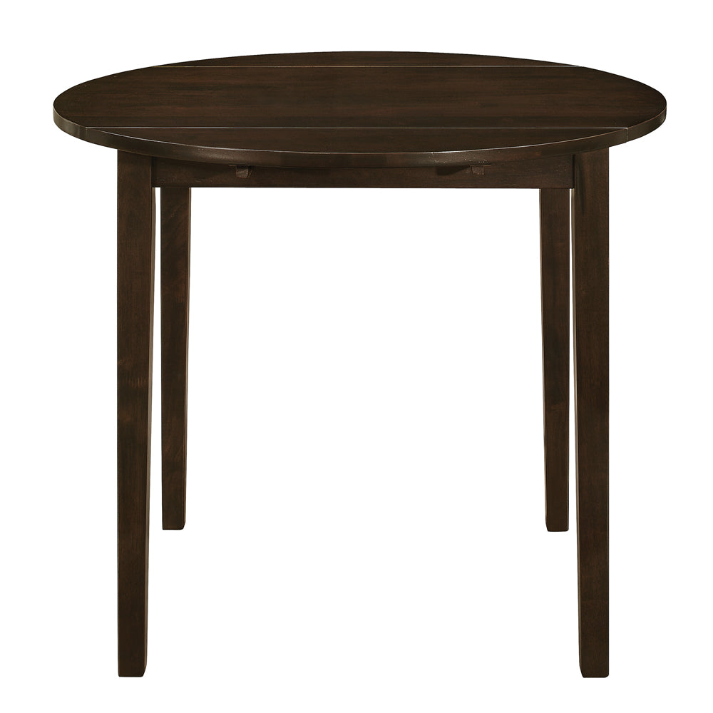 Bucknell 3-piece Round Drop Leaf Dining Table Set Cappuccino