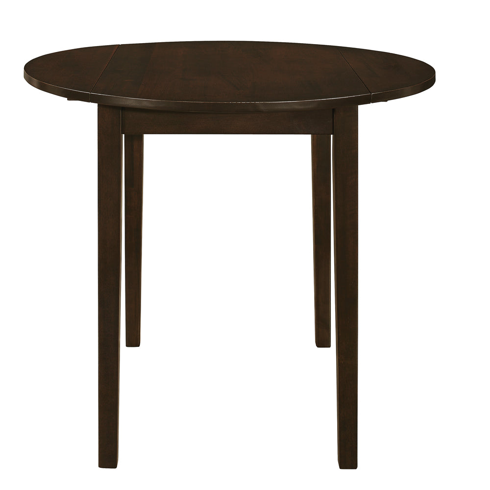 Bucknell 3-piece Round Drop Leaf Dining Table Set Cappuccino