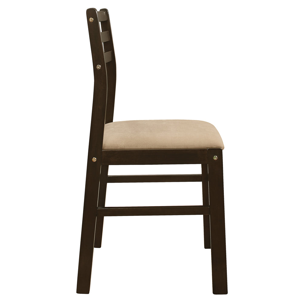 Bucknell 3-piece Round Drop Leaf Dining Table Set Cappuccino