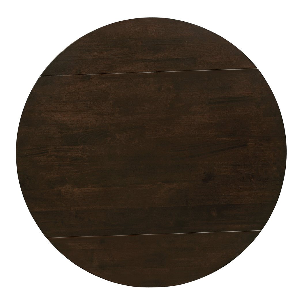 Bucknell 3-piece Round Drop Leaf Dining Table Set Cappuccino