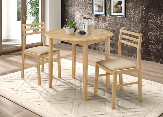 G130006 Casual Natural and Beige Three-Piece Dining Set - ATL FURNITURE