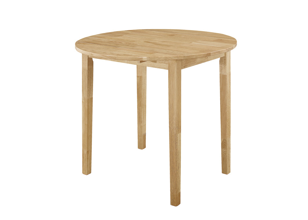 Bucknell 3-piece Round Drop Leaf Dining Table Set Natural