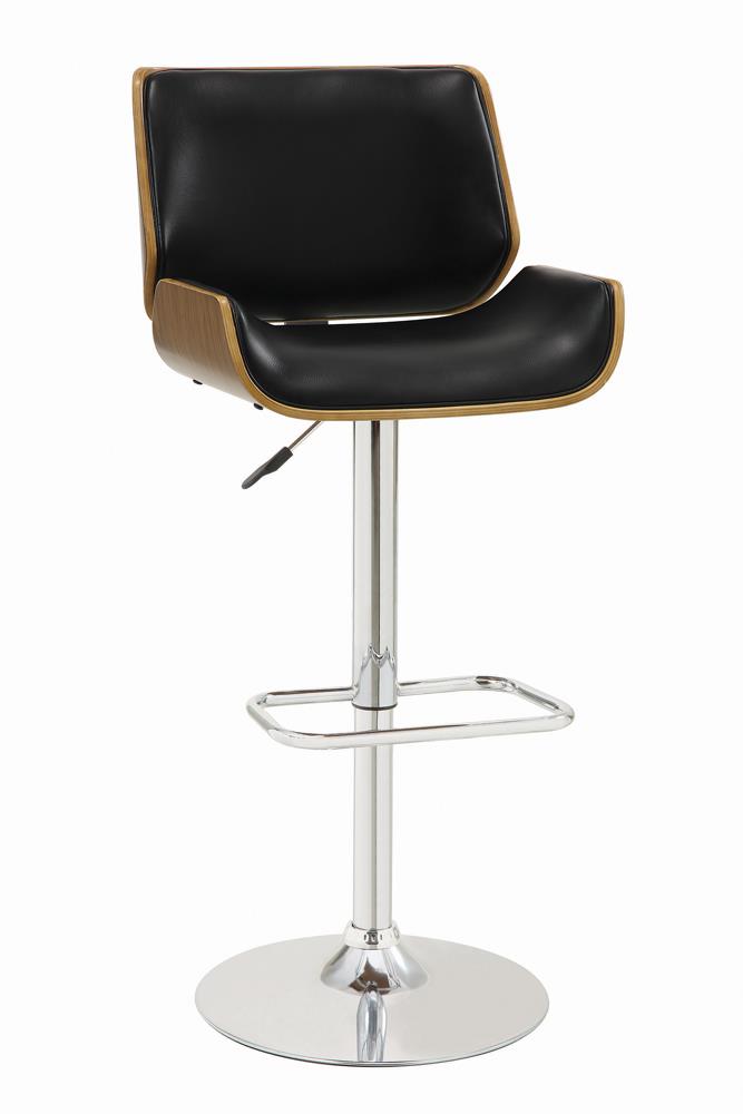 G130502 Contemporary Black Adjustable Height Bar Stool - ATL FURNITURE