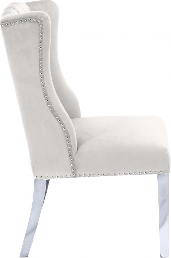 Meridian Furniture - Suri Velvet Dining Chair Set Of 2 In Cream - 809Cream-C - ATL FURNITURE