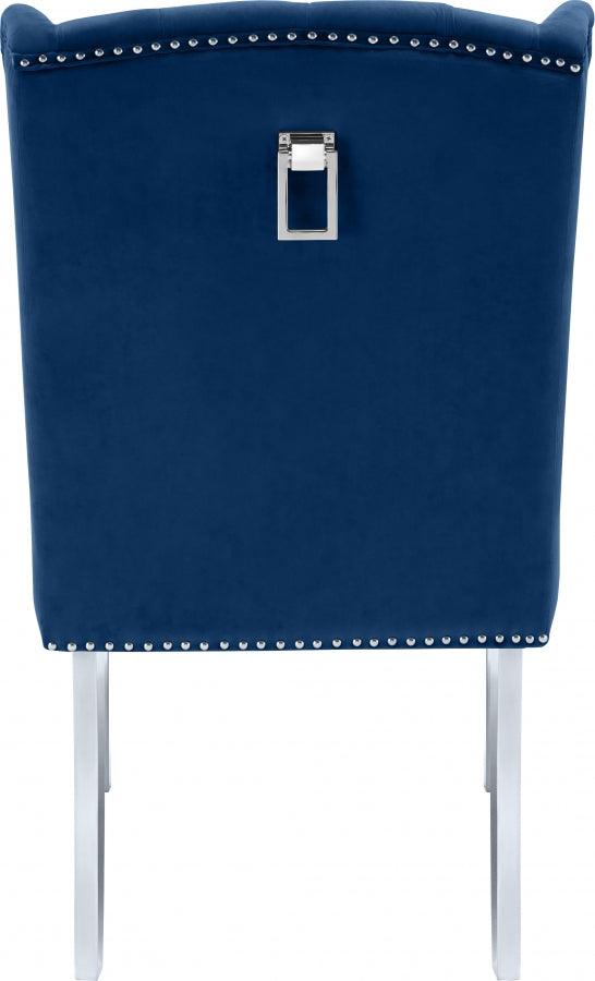 Meridian Furniture - Suri Velvet Dining Chair Set Of 2 In Navy - 809Navy-C - ATL FURNITURE