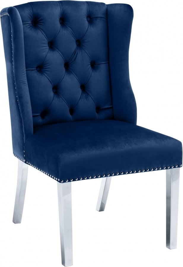 Meridian Furniture - Suri Velvet Dining Chair Set Of 2 In Navy - 809Navy-C - ATL FURNITURE