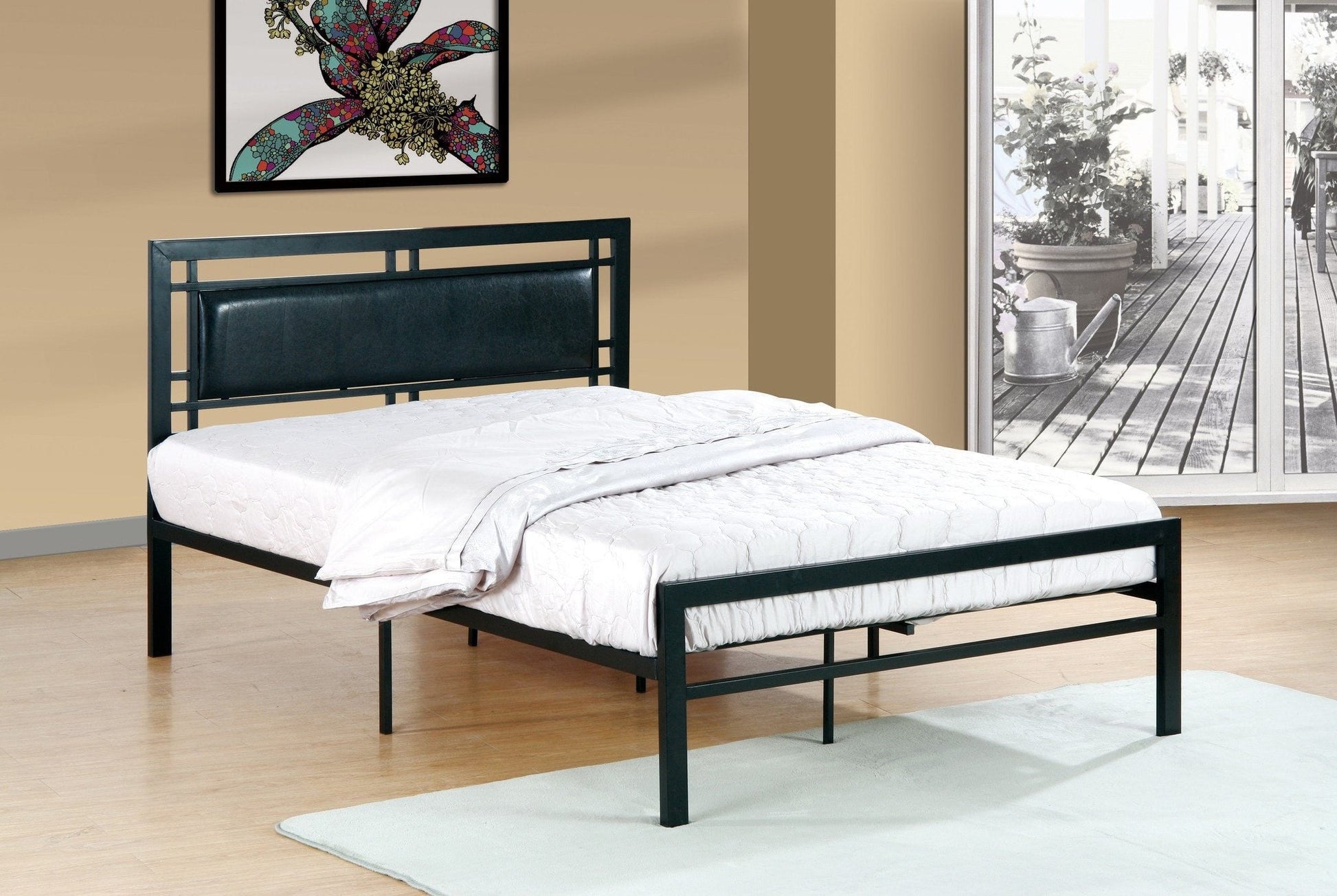 Twin Metal Bed; Black - ATL FURNITURE