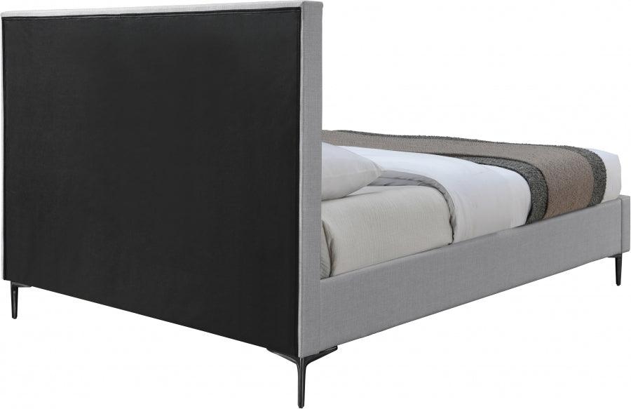 Hunter King Linen Bed In Grey - Huntergrey-K - ATL FURNITURE