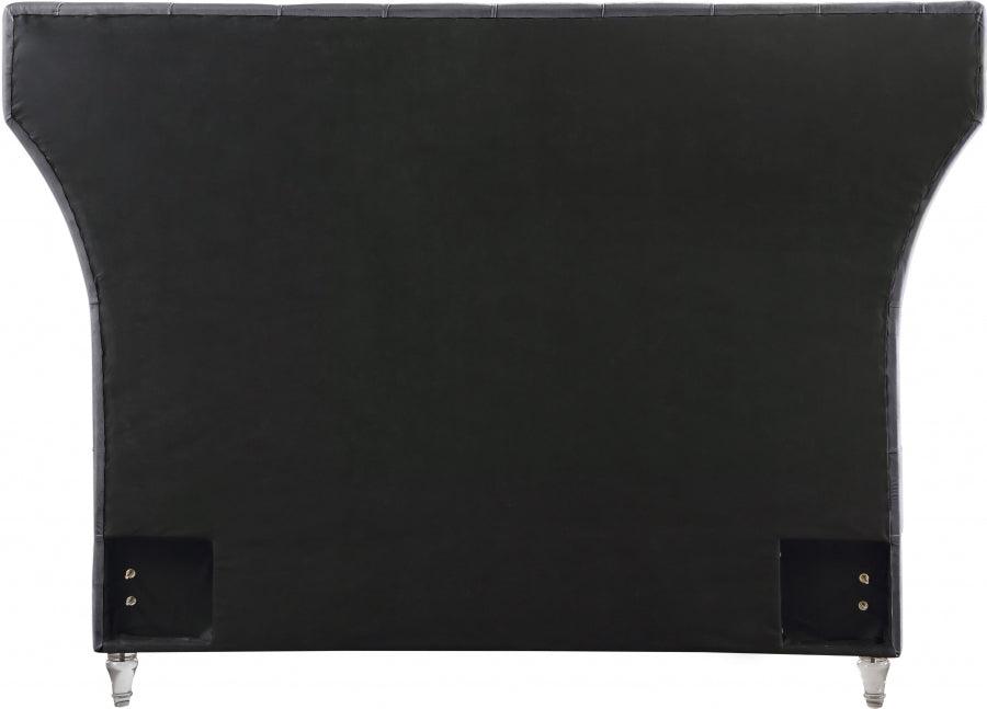 Kira Velvet Queen Bed In Grey - Kiragrey-Q - ATL FURNITURE