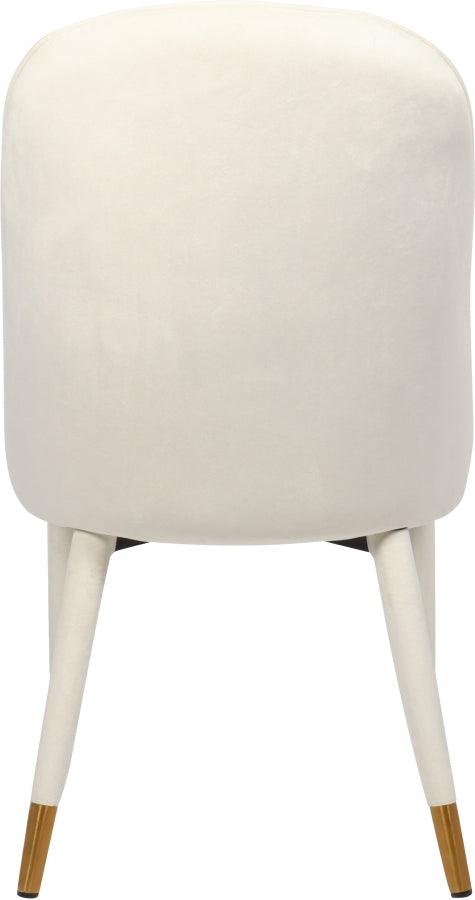 Belle Velvet Dining Chair Set Of 2 In Cream - 811Cream-C - ATL FURNITURE