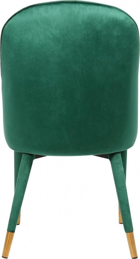 Belle Velvet Dining Chair Set Of 2 In Green - 811Green-C - ATL FURNITURE