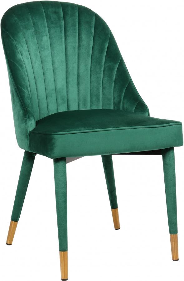 Belle Velvet Dining Chair Set Of 2 In Green - 811Green-C - ATL FURNITURE