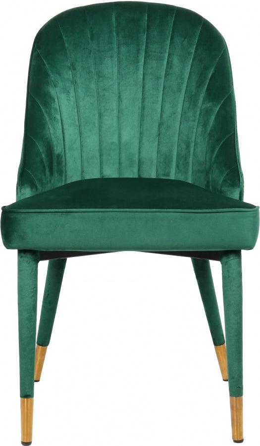 Belle Velvet Dining Chair Set Of 2 In Green - 811Green-C - ATL FURNITURE