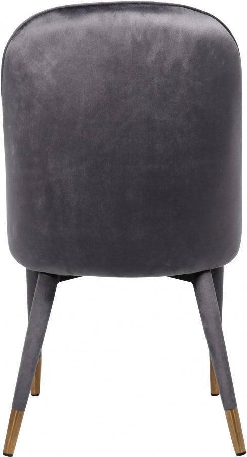 Belle Velvet Dining Chair Set Of 2 In Grey - 811Grey-C - ATL FURNITURE