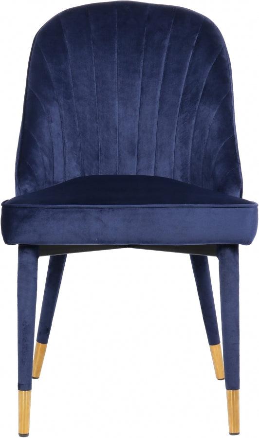 Belle Velvet Dining Chair Set Of 2 In Navy - 811Navy-C - ATL FURNITURE