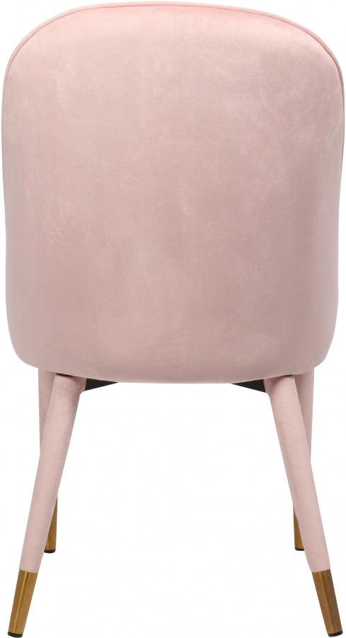 Belle Velvet Dining Chair Set Of 2 In Pink - 811Pink-C - ATL FURNITURE