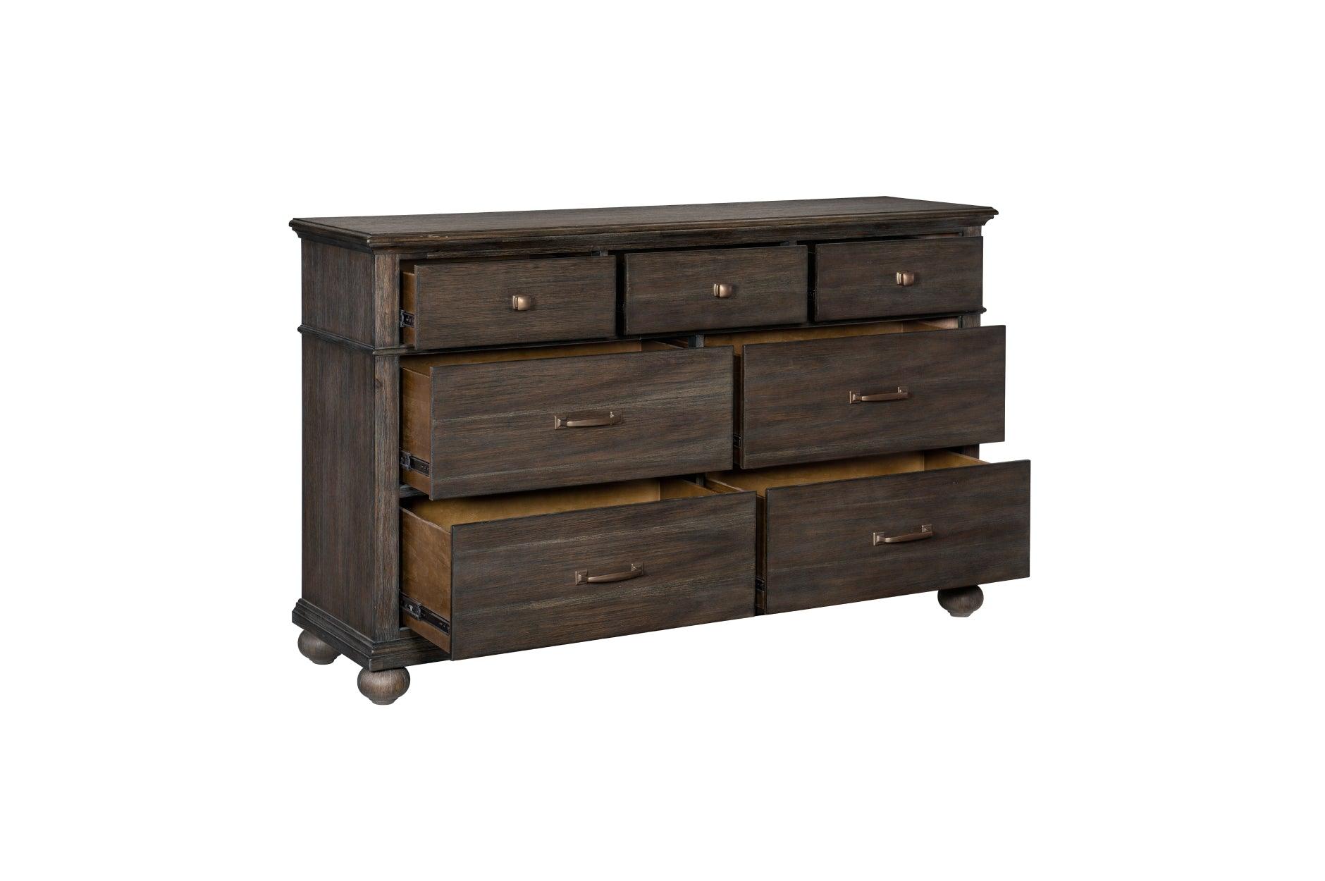 Homelegance - Motsinger Dresser And Mirror In Brown - 1400-Dm - ATL FURNITURE