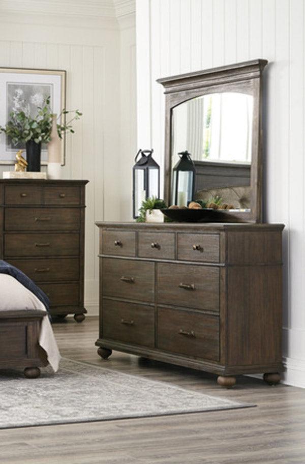 Homelegance - Motsinger Dresser And Mirror In Brown - 1400-Dm - ATL FURNITURE