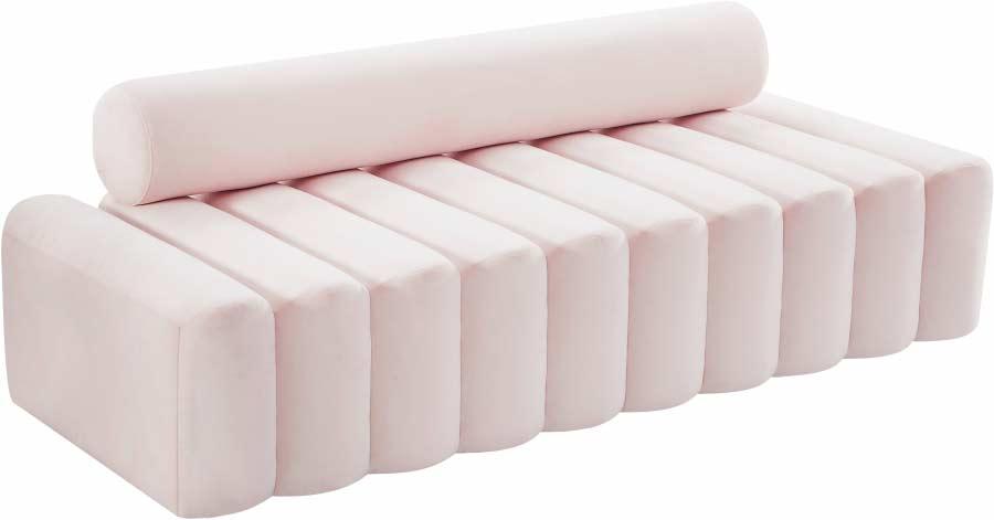 Melody Velvet Sofa In Pink - ATL FURNITURE