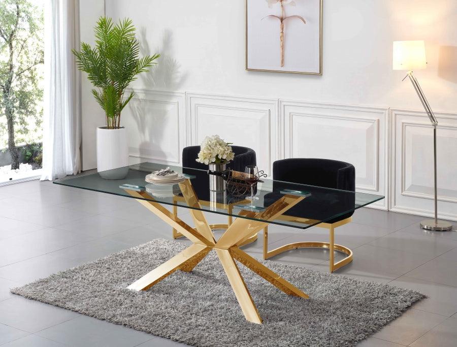 Meridian Furniture - Capri Dining Table In Gold - 716-T - ATL FURNITURE