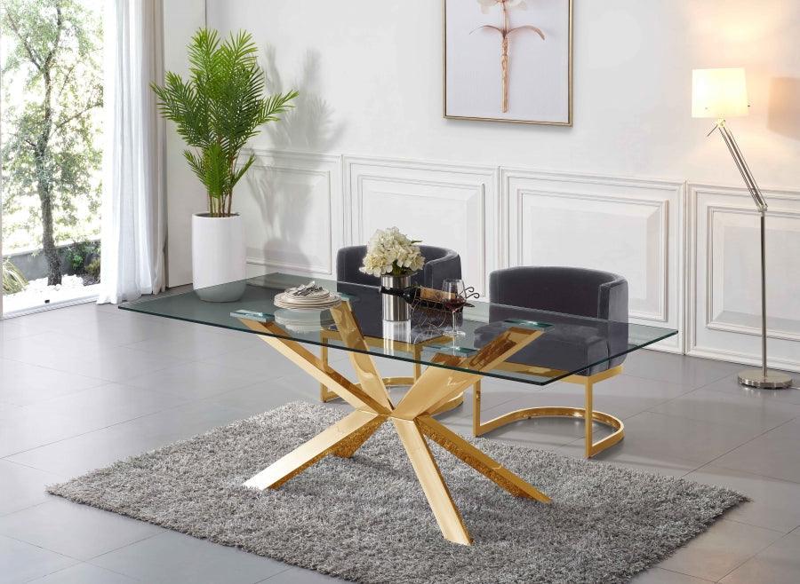 Meridian Furniture - Capri Dining Table In Gold - 716-T - ATL FURNITURE