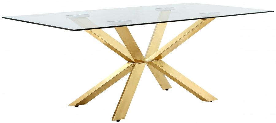 Meridian Furniture - Capri Dining Table In Gold - 716-T - ATL FURNITURE