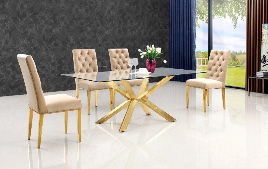 Meridian Furniture - Capri Dining Table In Gold - 716-T - ATL FURNITURE