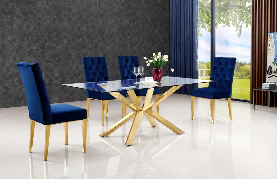 Meridian Furniture - Capri Dining Table In Gold - 716-T - ATL FURNITURE