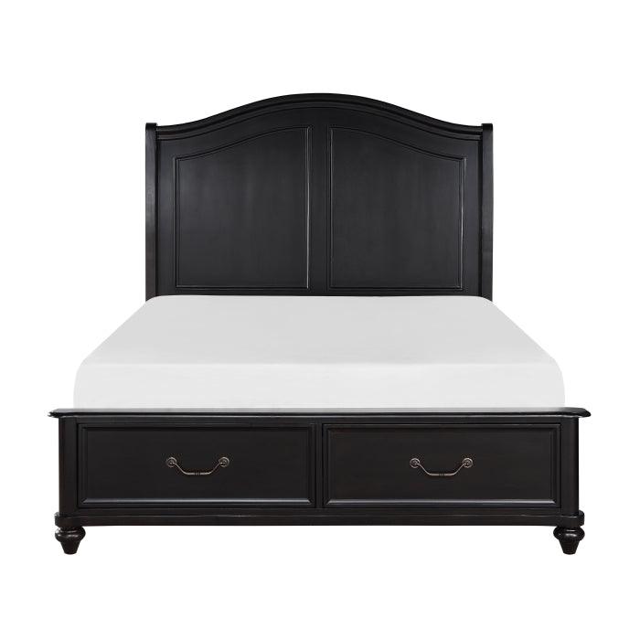 Herman Eastern King Platform Bed With Footboard Storage In Charcoal Brown - 1420K-1Ek* - ATL FURNITURE