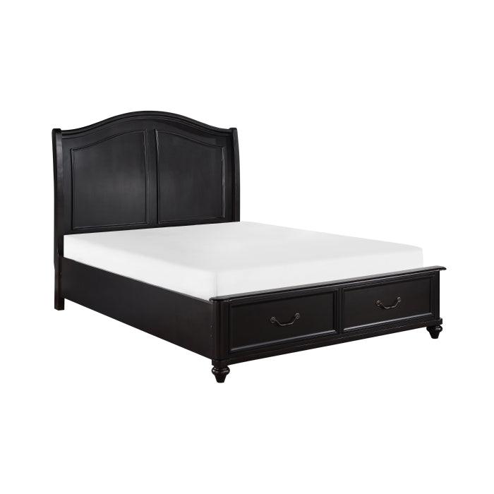 Homelegance - Herman Queen Platform Bed With Footboard Storage In Charcoal Brown - 1420-1* - ATL FURNITURE