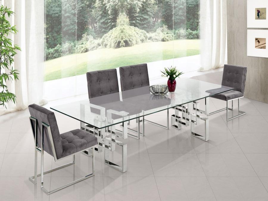 Meridian Furniture - Alexis Dining Table In Chrome - 731-T - ATL FURNITURE