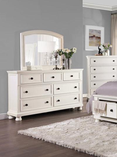 Homelegance - Laurelin Dresser With Mirror In White - 1714W-Dm - ATL FURNITURE