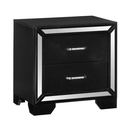 Homelegance - Aveline Night Stand In Black - 1428Bk-4 - ATL FURNITURE