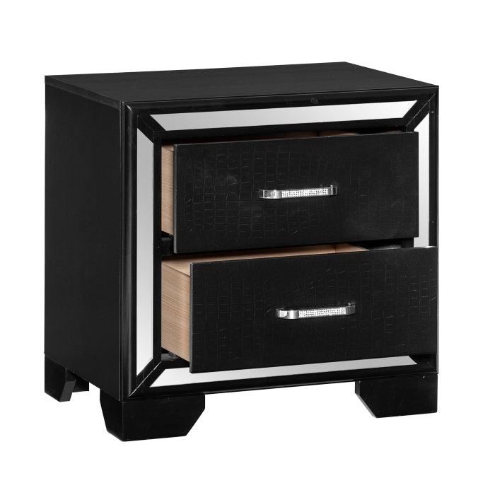 Homelegance - Aveline Night Stand In Black - 1428Bk-4 - ATL FURNITURE