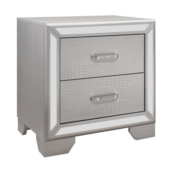 Homelegance - Aveline Night Stand In Silver - 1428Sv-4 - ATL FURNITURE