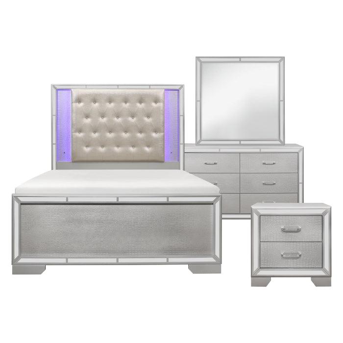 Homelegance - Aveline 4 Piece Queen Bedroom Set In Silver - 1428Sv-1*4 - ATL FURNITURE