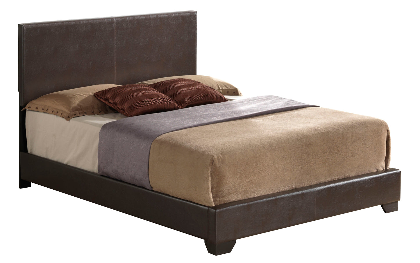 Ireland III Brown PU Full Bed - ATL FURNITURE