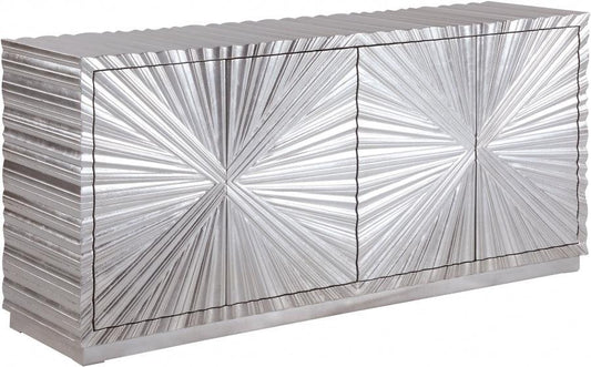 Meridian Furniture - Silverton Sideboard | Buffet In Silver Leaf - 326 - ATL FURNITURE