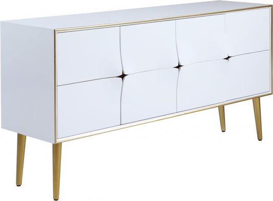 Meridian Furniture - Pop Sideboard | Buffet In White Lacquer - 327 - ATL FURNITURE