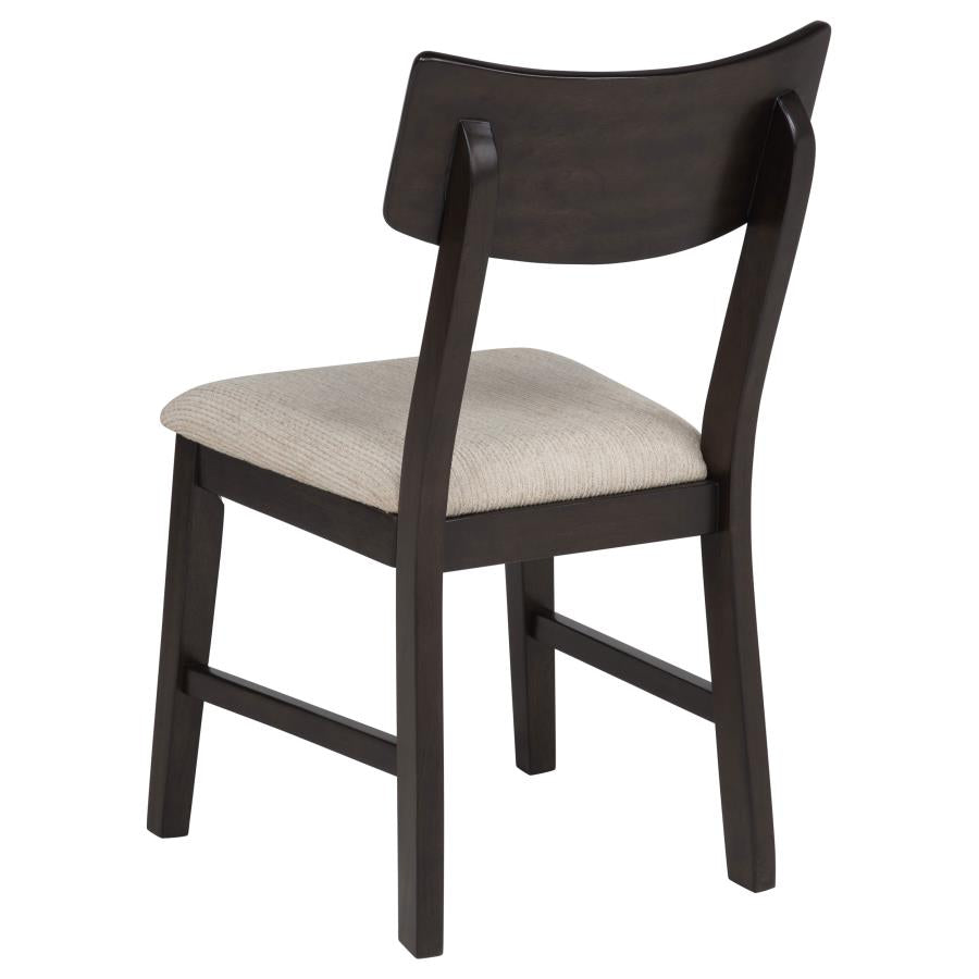 Catley 5-Piece Round Drop Leaf Dining Table Set Dark Coffee