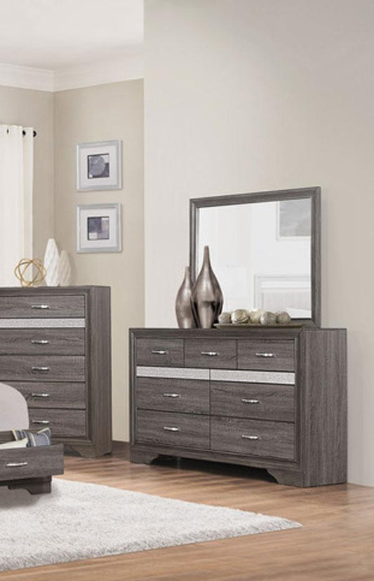 Homelegance - Luster Dresser With Mirror In Gray - 1505-Dm - ATL FURNITURE