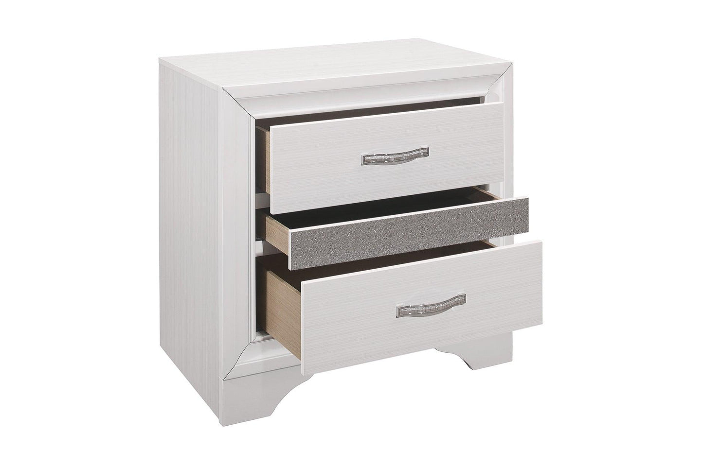 Homelegance - Luster Night Stand In White - 1505W-4 - ATL FURNITURE
