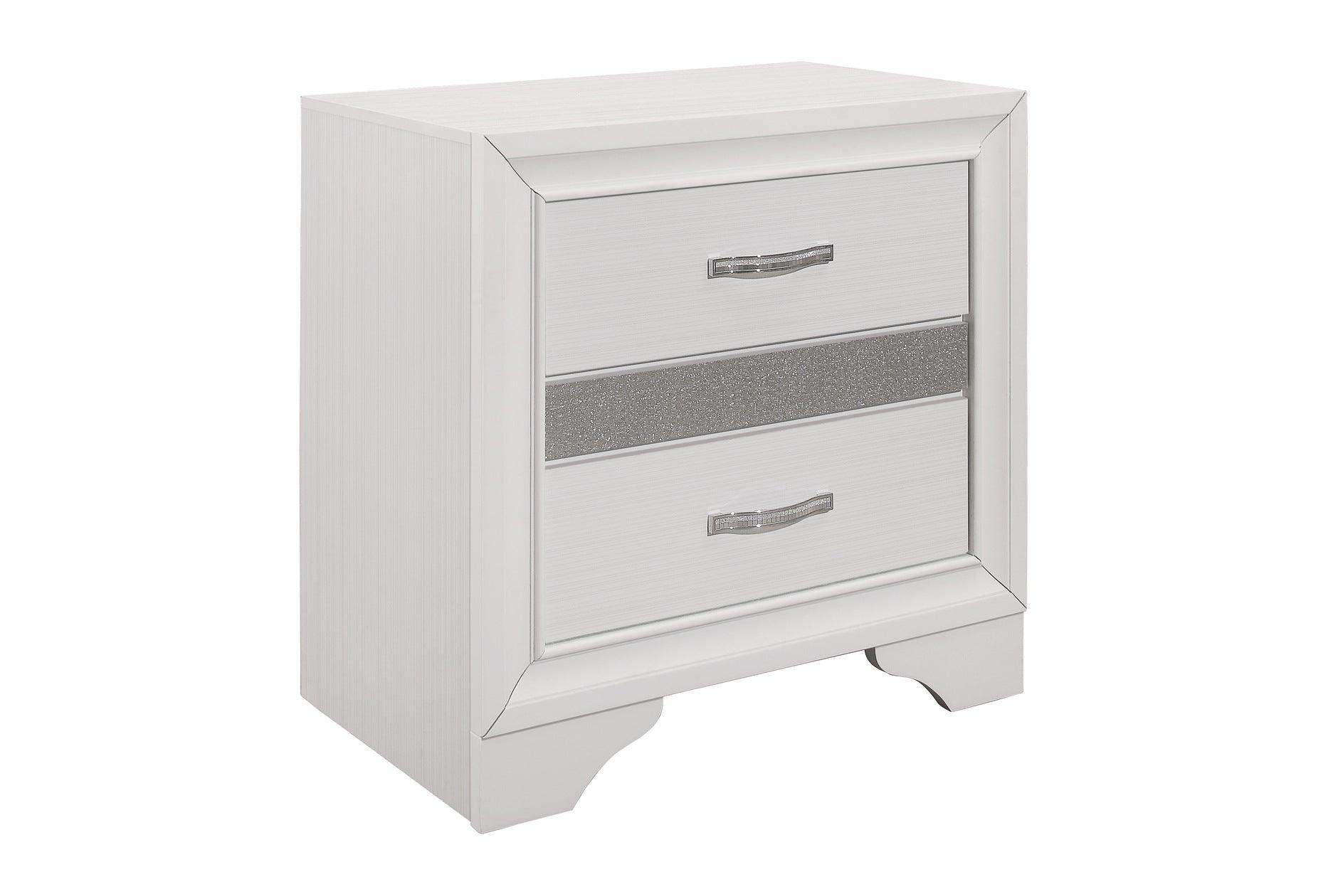 Homelegance - Luster Night Stand In White - 1505W-4 - ATL FURNITURE