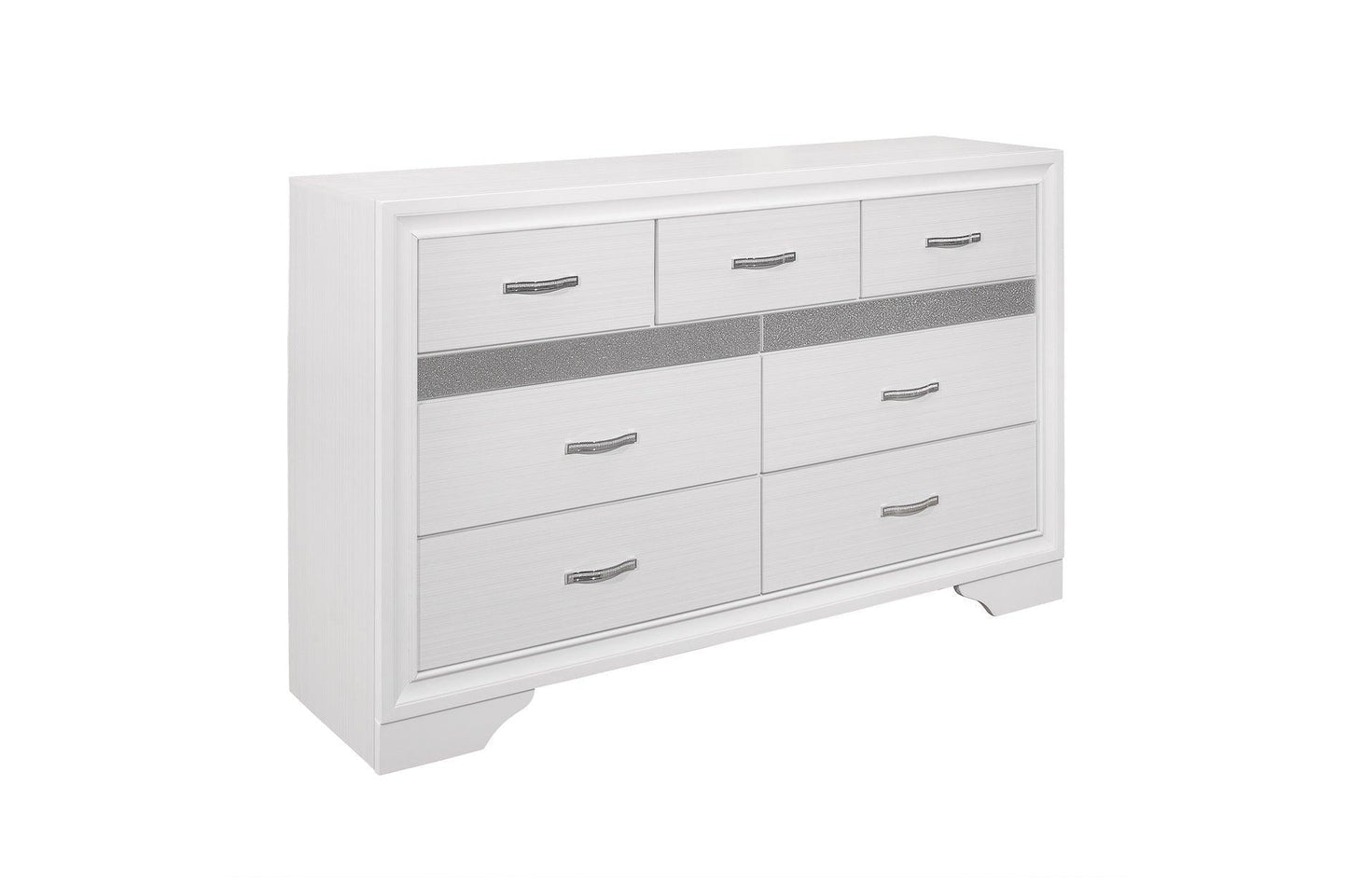 Homelegance - Luster 5 Piece Queen Platform Bedroom Set In White - 1505W-1-5Set - ATL FURNITURE